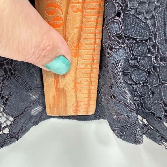 LOFT Lace Flutter sleeve blue tiered woman midi coquette feminine dress 12 - Picture 13 of 14